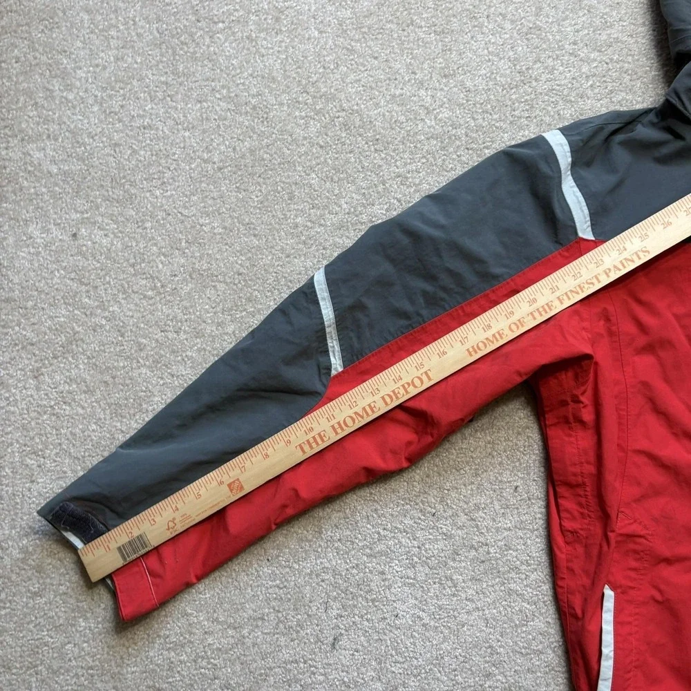 The North Face Jacket Mens Large‎ Red Gray Hooded Ski Snow Waterproof A7ML